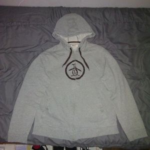 *ON SALE* Original Peguin🐧Gray Zip-Up Hoodie